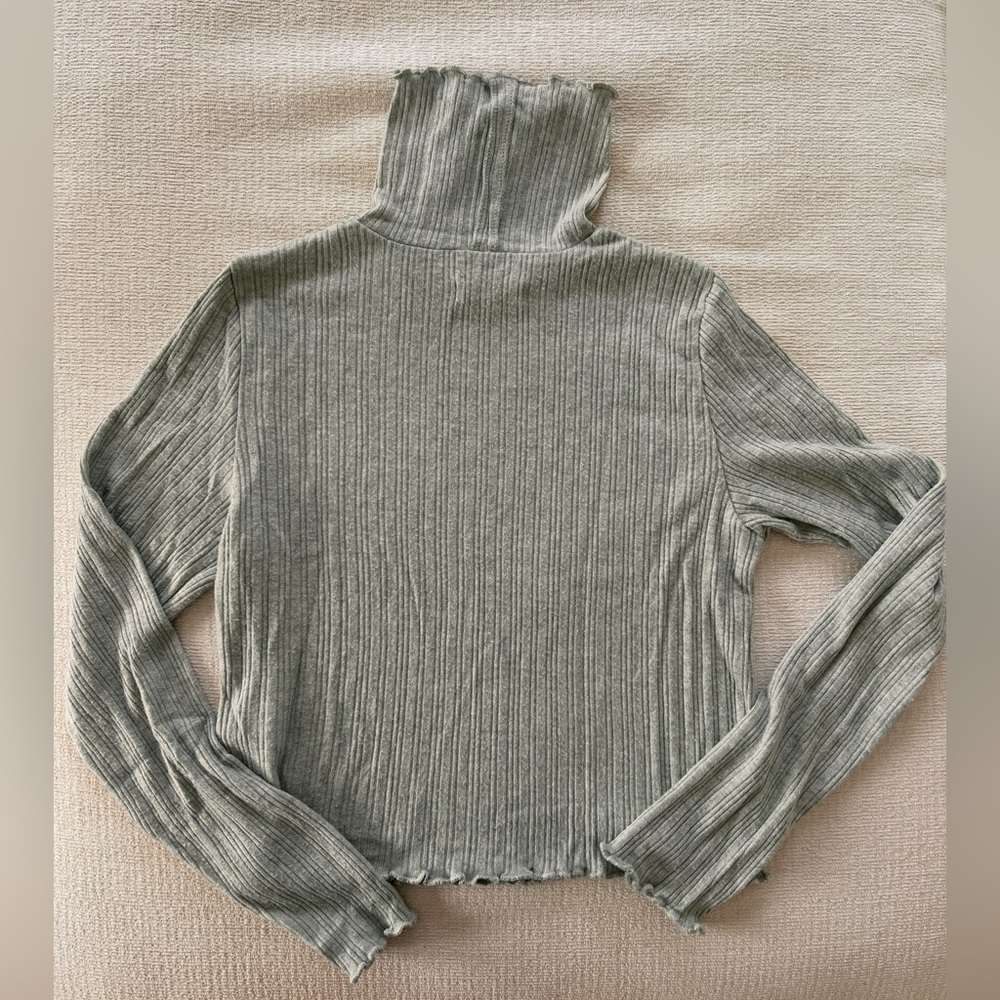 Madewell Ribbed Sage Turtleneck